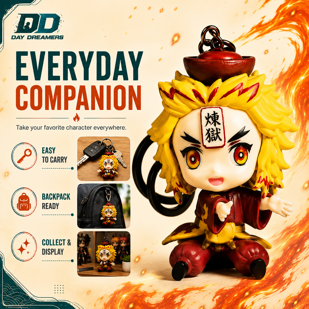 Rengoku Chibi Keychain