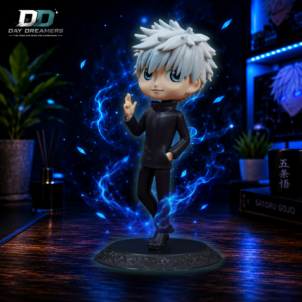 Satoru Gojo chibi figure with cursed energy 
effect — Jujutsu Kaisen Day Dreamers